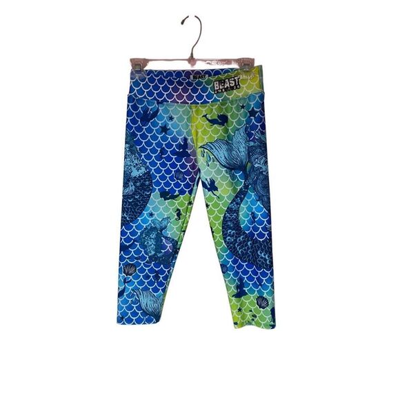 Beast ambition, mermaid, green, and blue Capri CrossFit leggings size￼ small - Picture 3 of 5